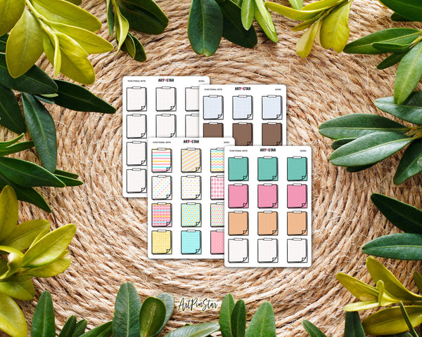Functional Note White Stickers