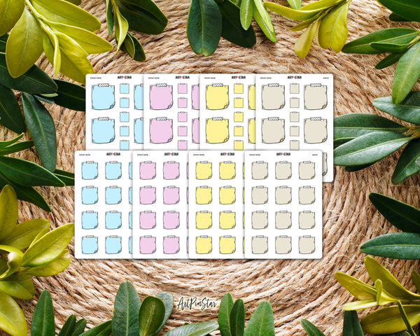 Monthly Sticky Note White Stickers