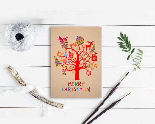 Merry Christmas Personalized Holiday Greeting Card Gifts