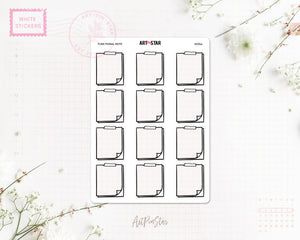 Functional Note White Stickers