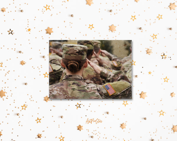 American Soldiers Salute US Army Military Veterans Day Veterans Day Holiday Greeting Cards