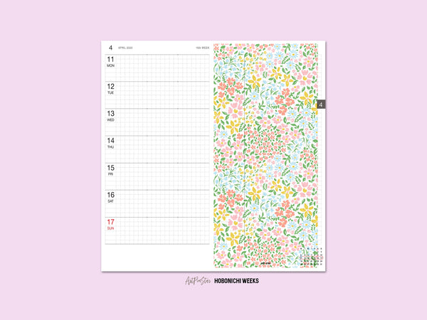 Colorful Floral Personalized Vellum Dashboard