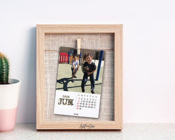 2025 Desk Calendar Photo Wooden Mini Easel Stand Holder