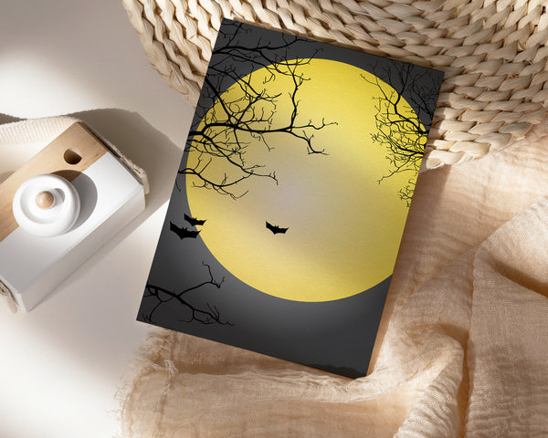 Halloween Party Full Moon Custom Holiday Greeting Card