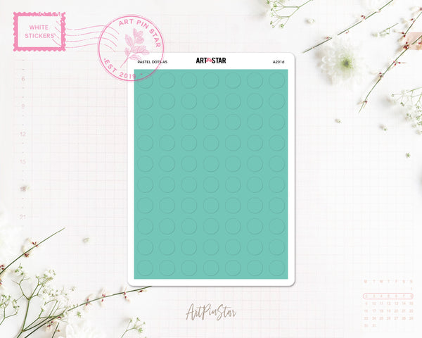 Pastel Dots Cousin A5 White Stickers