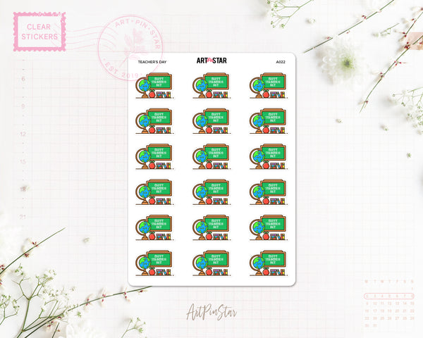 Teacher's Day Clear Stickers