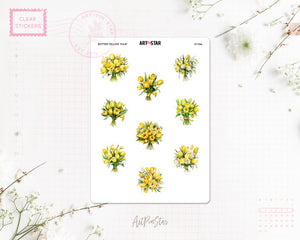 A138a | Flower Bouquet, Butter Yellow Tulip