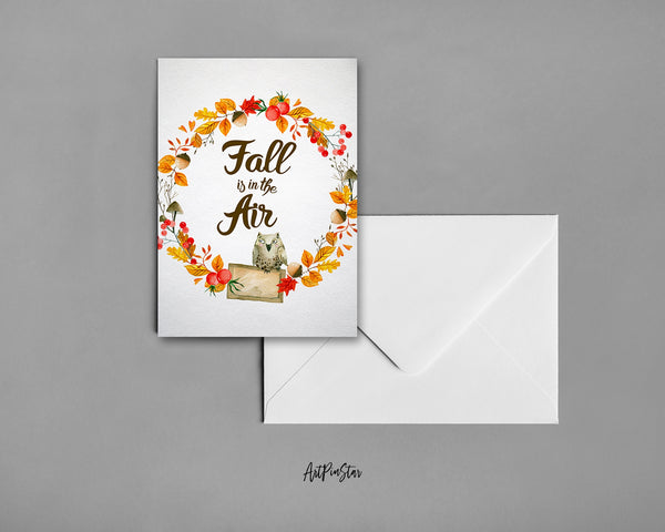 Fall is in the air Customizable Season Greeting Cards