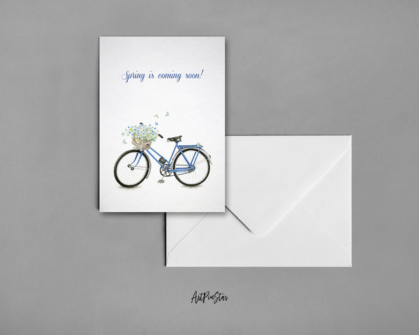 Spring is coming soon Customizable Season Greeting Cards