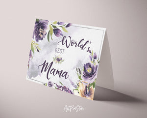 World's best mama Mother's Day Occasion Greeting Cards