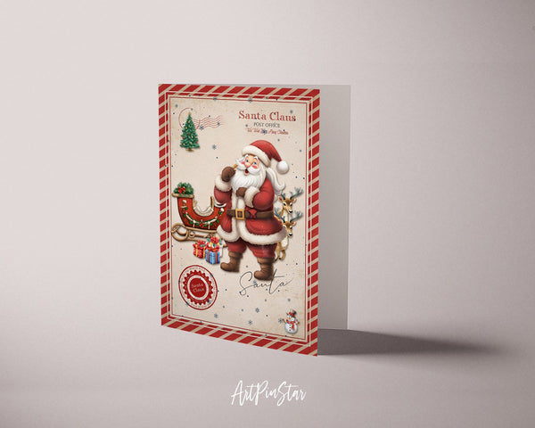 Santa Claus Official Letter Personalized Holiday Greeting Card Gifts