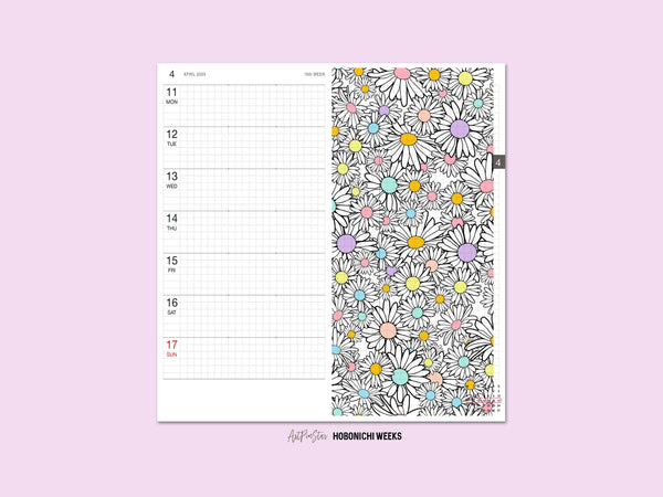 Colorful Flowers Personalized Vellum Dashboard, Pocket, 3.19" x 4.72"