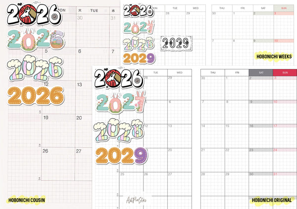 2026 - 2029 Sticker Seals White Stickers