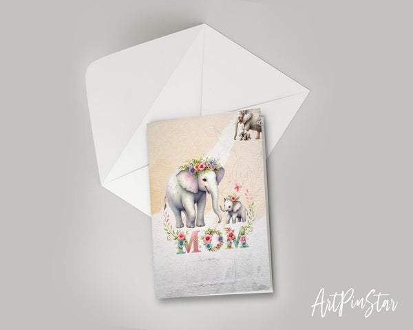 Mothers Day Elephante Mom Father's Day Greeting Cards