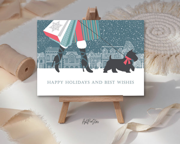 Happy Holidays and Best Wishes Personalized Holiday Greeting Card Gifts