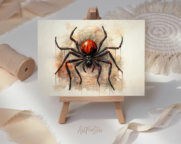 Vintage Halloween Spider Web Custom Holiday Greeting Card