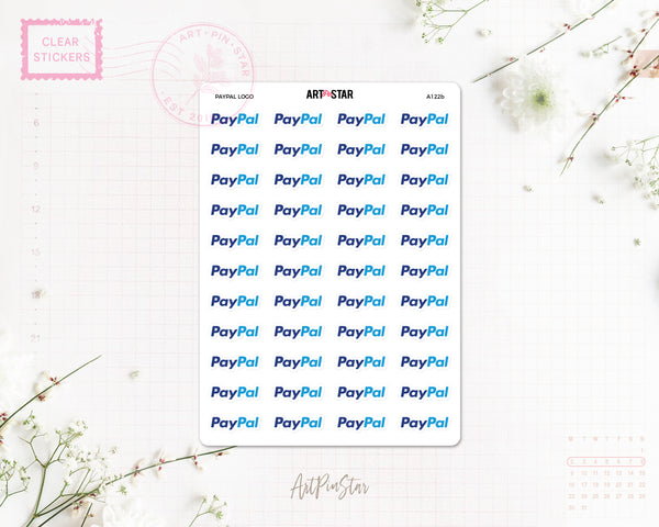 Paypal Clear Stickers