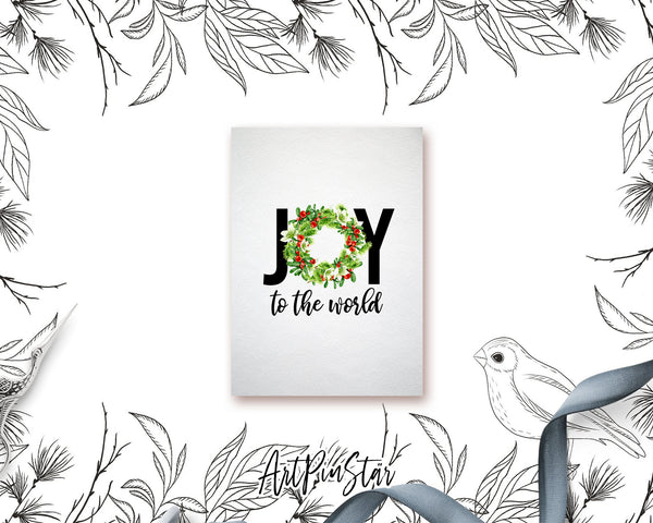 Joy to the world Personalized Holiday Greeting Card Gifts