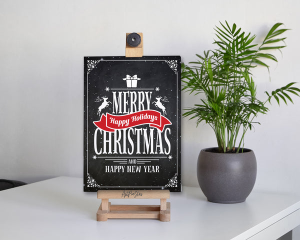 Merry Christmas and Happy New Year Personalized Holiday Greeting Card Gifts