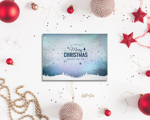 We wish you Merry Christmas and Happy New Year Personalized Holiday Greeting Card Gifts