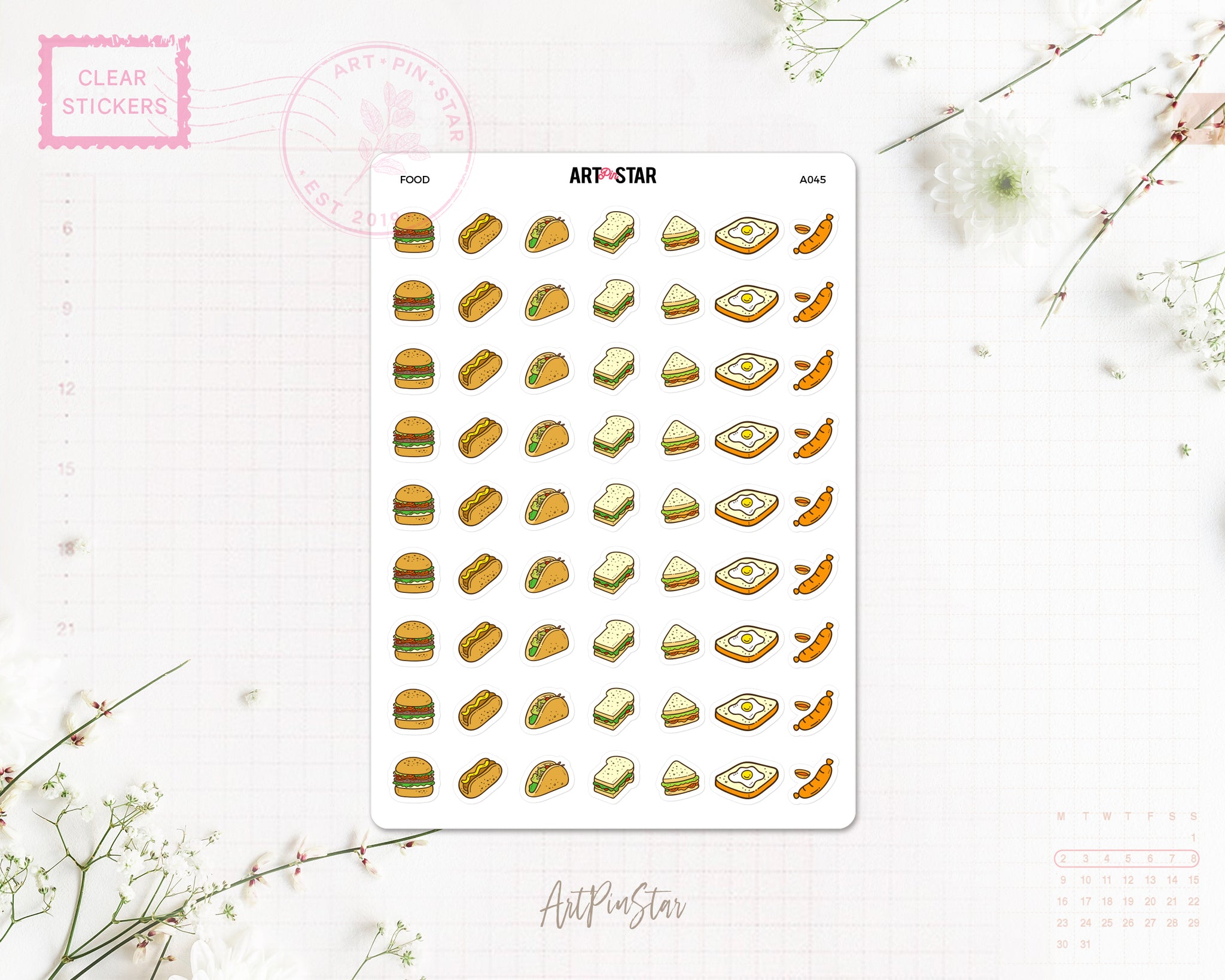 Food Clear Stickers