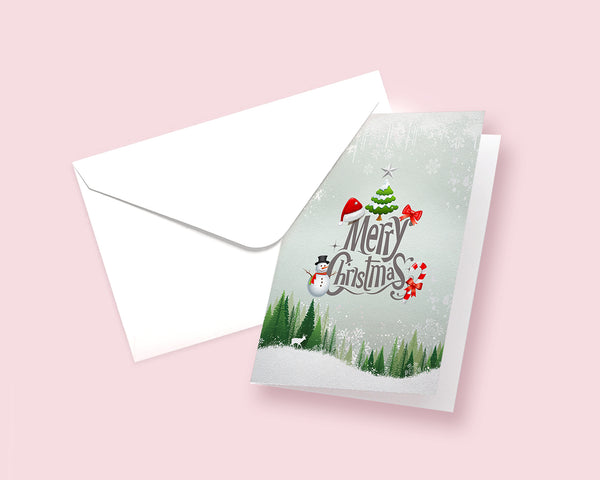 Merry Christmas Tree Personalized Holiday Greeting Card Gifts