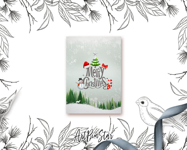 Merry Christmas Tree Personalized Holiday Greeting Card Gifts