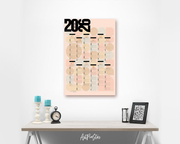 2026 Geometric Customizable Yearly Wall Calendar