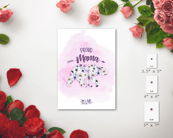 Proud Mama Bear Mother's Day Occasion Greeting Cards