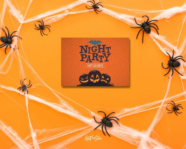 Night Party Happy Halloween Custom Holiday Greeting Card