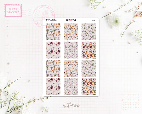 A077c | Floral Pattern Mini Fullbox, Weeks