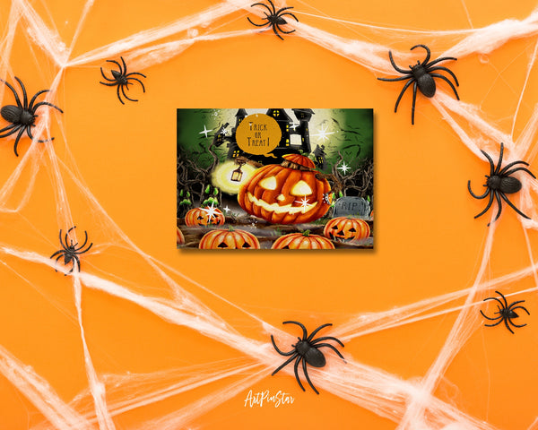 Trick or Treat RIP Halloween Custom Holiday Greeting Card