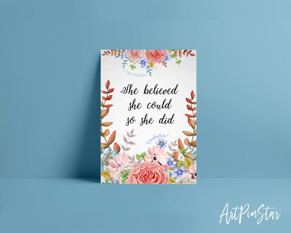 She believed she could so she did Graduation Personalized Achievement Gift Cards