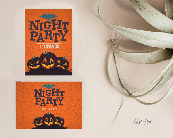 Night Party Happy Halloween Custom Holiday Greeting Card