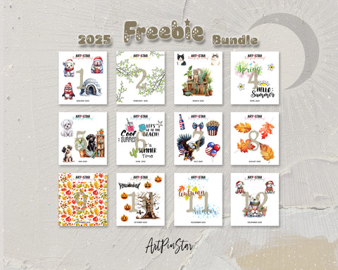 2025 12 Months Freebie Bundle