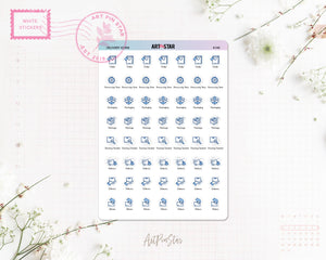 Delivery Icons White Stickers