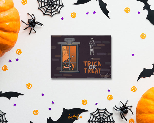 Halloween Trick or Treat Custom Holiday Greeting Card