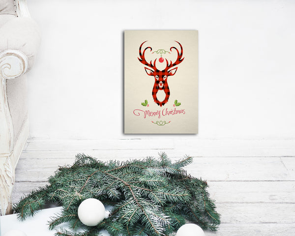 Merry Christmas Deer Light Personalized Holiday Greeting Card Gifts