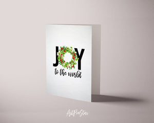 Joy to the world Personalized Holiday Greeting Card Gifts