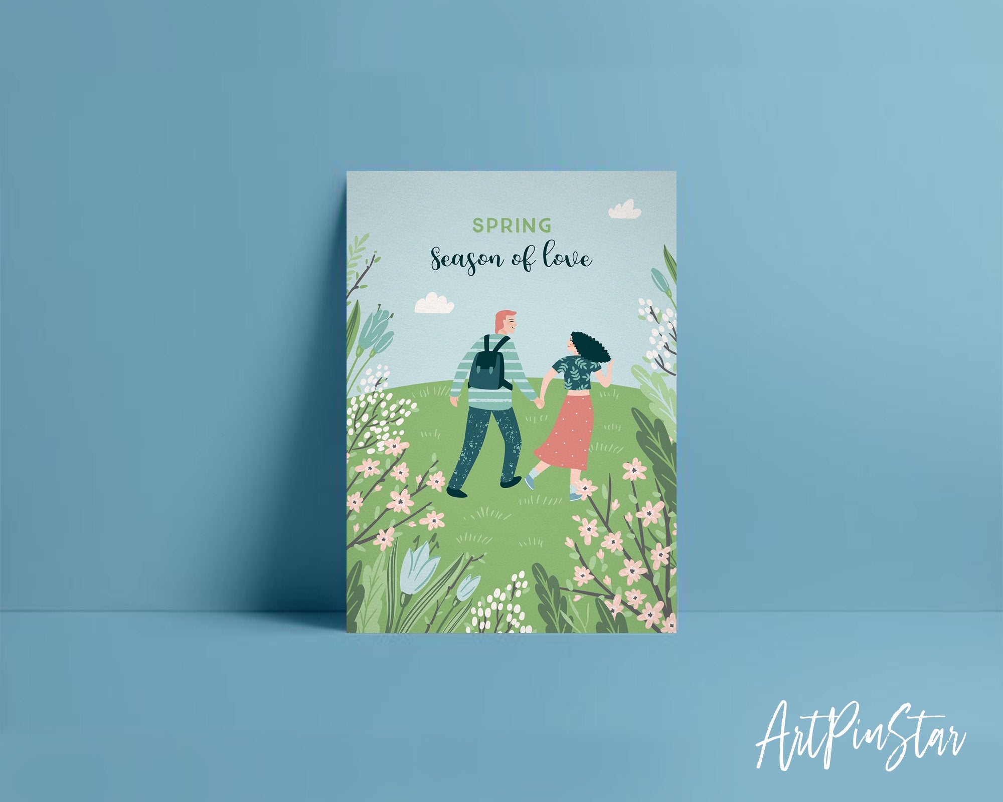 Spring Season of Love Customizable Season Greeting Cards