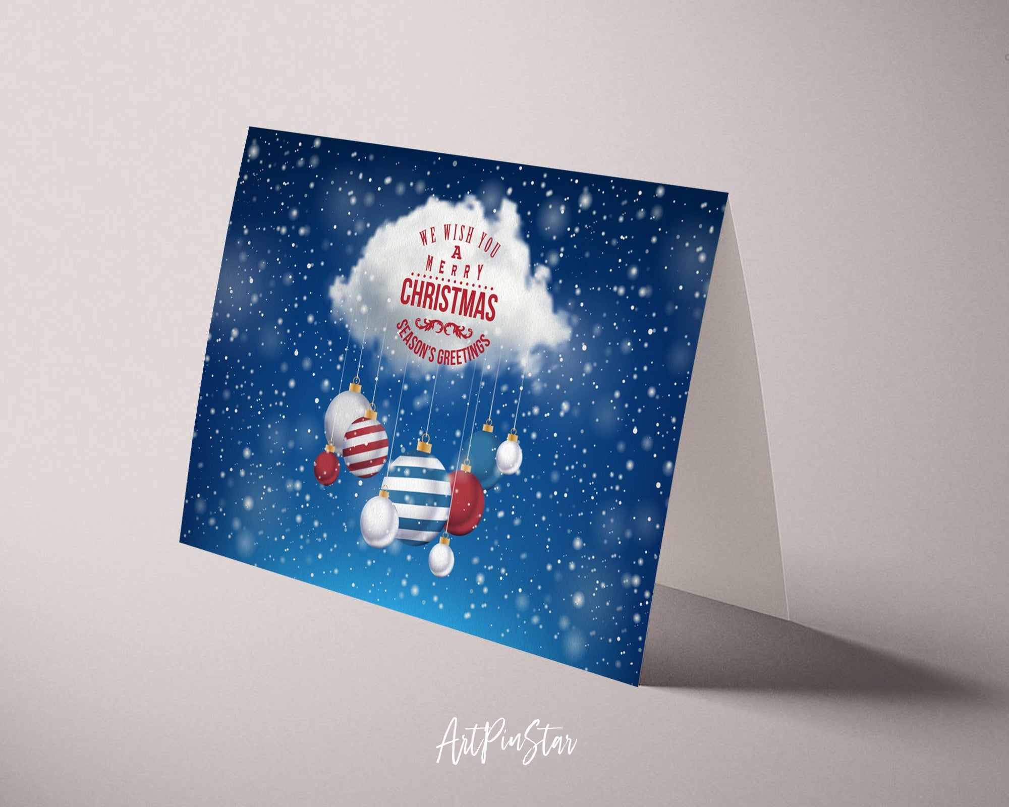 We wish you a merry christmas season's greetings Personalized Holiday Greeting Card Gifts