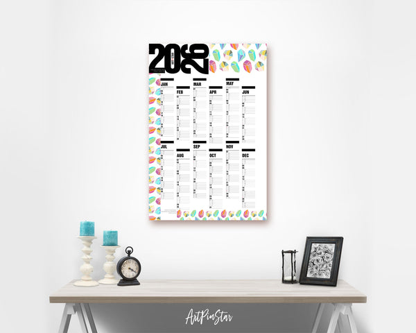 2026 Abstract Customizable Yearly Wall Calendar