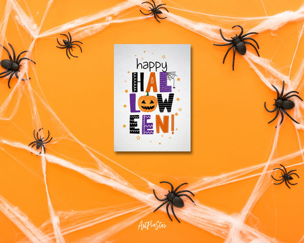 Happy Halloween Spider Custom Holiday Greeting Card