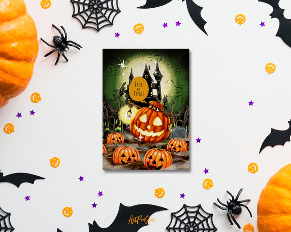 Trick or Treat RIP Halloween Custom Holiday Greeting Card