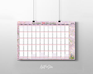 2025 Flower Customizable Yearly Wall Calendar