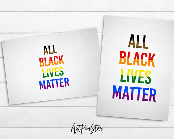 All Black Lives Matter LGBTQ Pride Cards