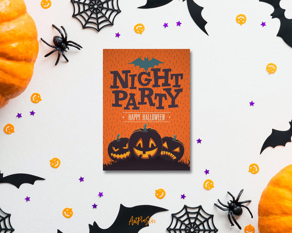 Night Party Happy Halloween Custom Holiday Greeting Card