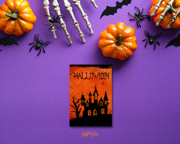 Halloween Bat Witch Ghost Custom Holiday Greeting Card