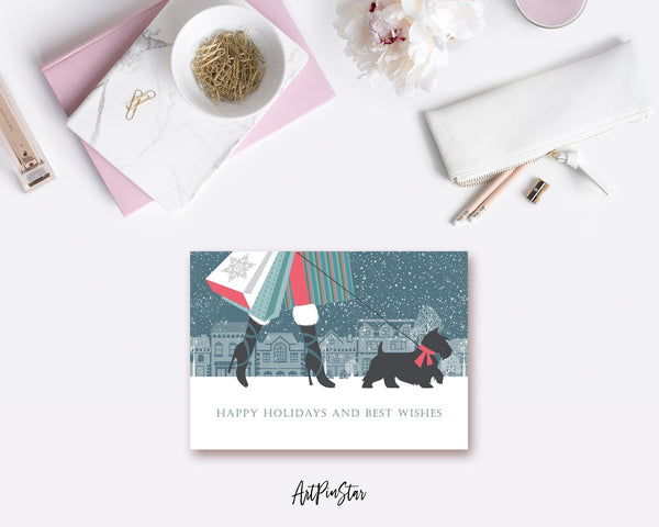 Happy Holidays and Best Wishes Personalized Holiday Greeting Card Gifts