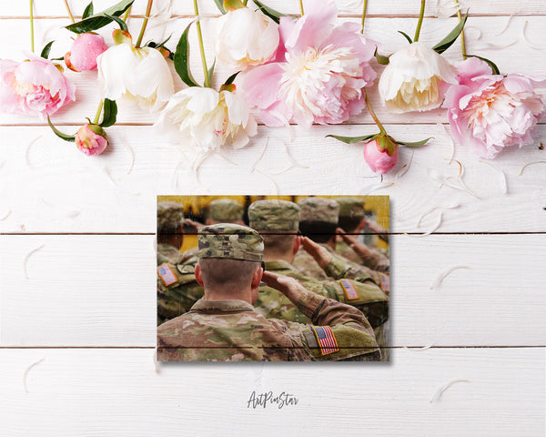 American Soldiers Salute US Army Forces Military USA Veterans Day Veterans Day Holiday Greeting Cards